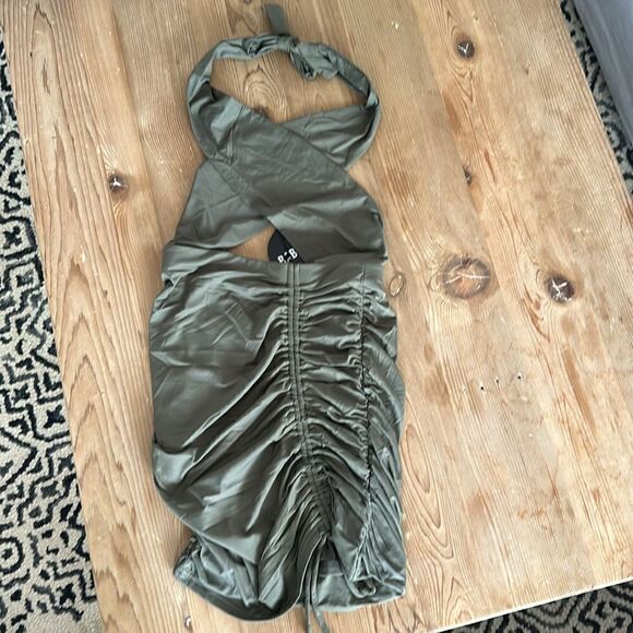 BABYBOO MARGARITA MINI DRESS - KHAKI NEW WITH TAGS - Picture 2 of 10